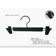 Promotion Wholesale Plastic Black Pant Hanger with Clip